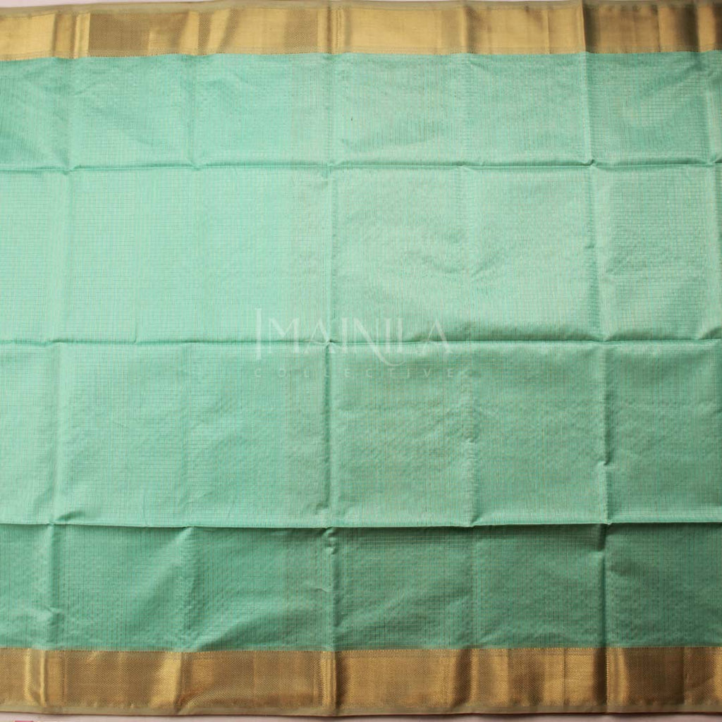 Sea Green Maheshwari Silk Saree