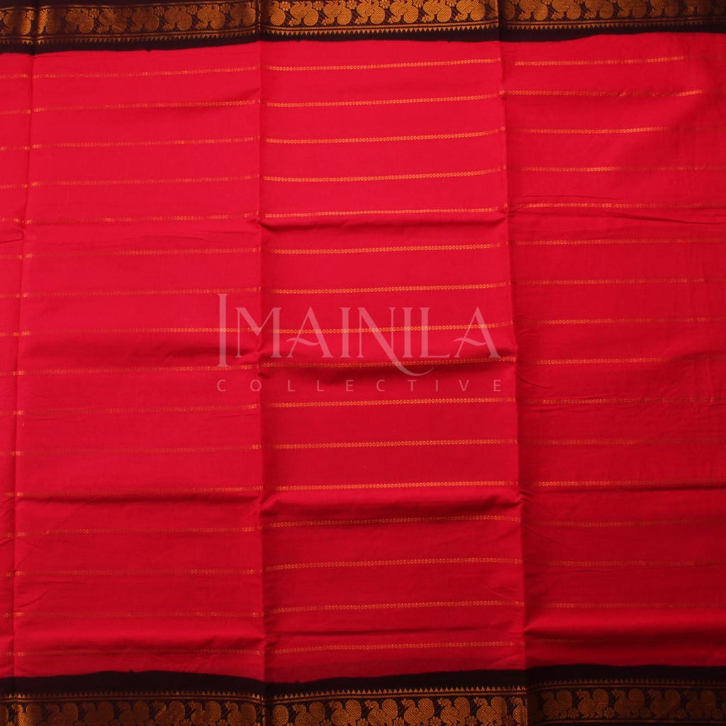 Dark Pink Handwoven Sungudi Saree