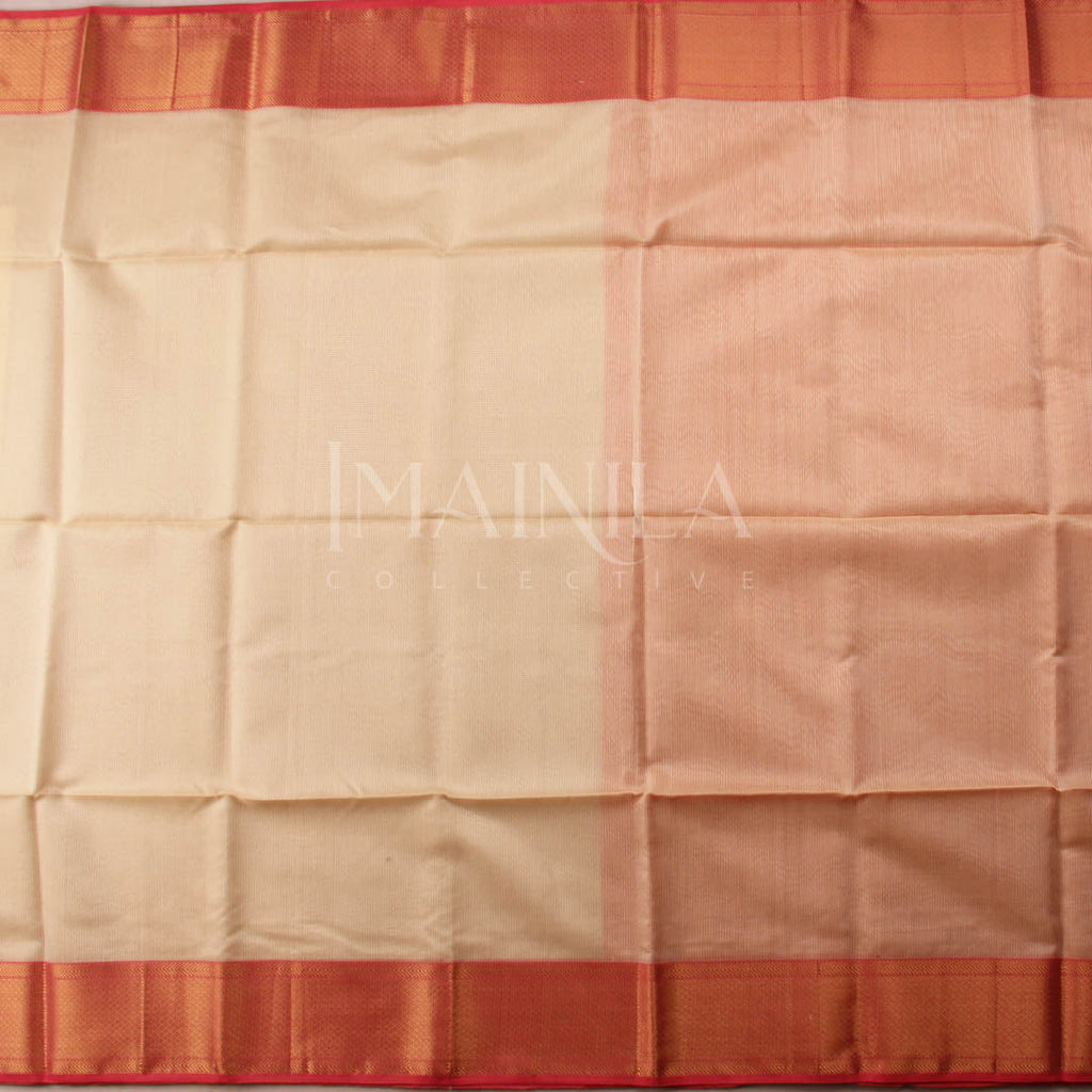 Off-white Maheshwari Silk Saree