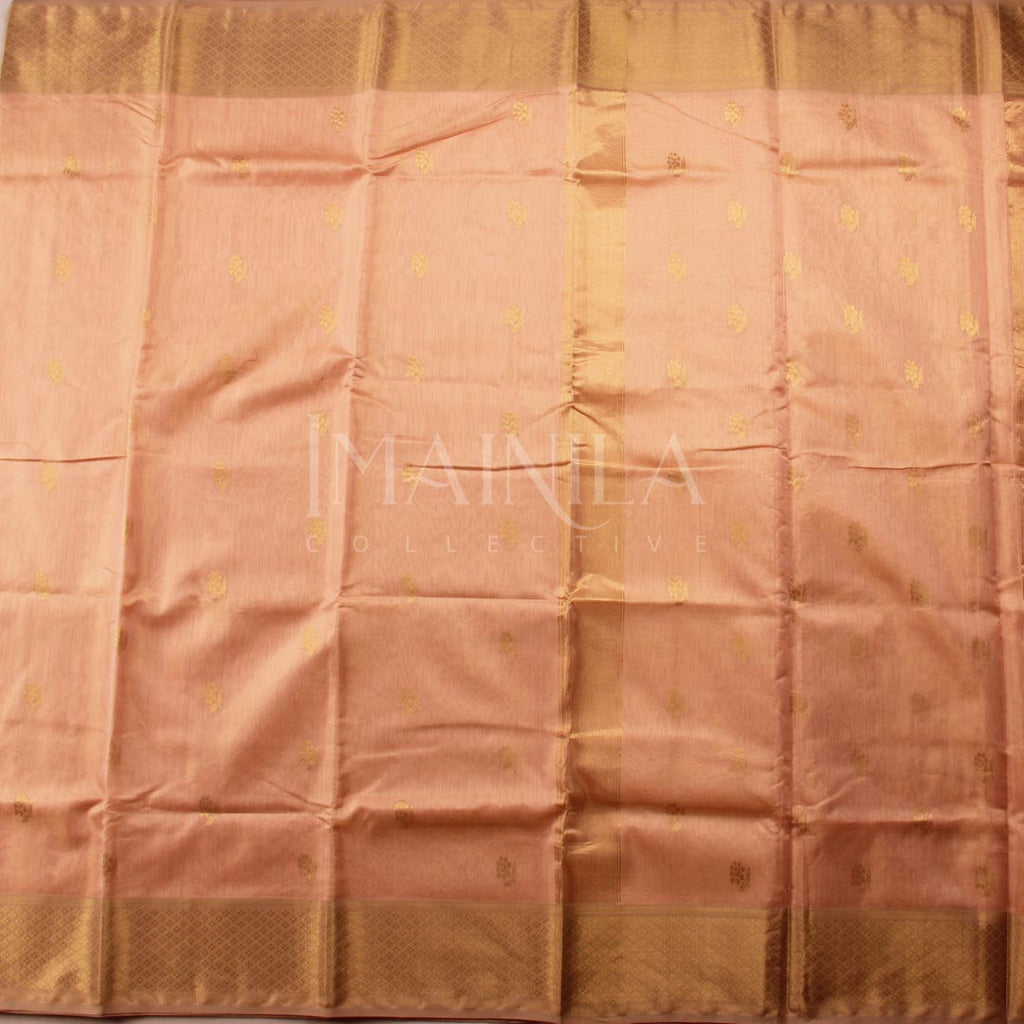 Baby Pink  Handloom Maheshwari Tissue Silk Saree