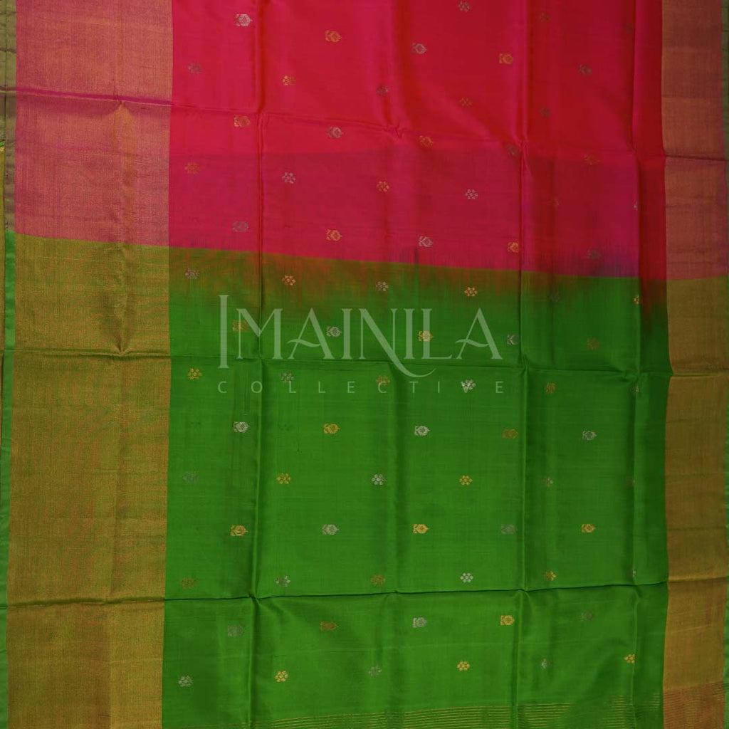 Pink Uppada Soft Silk Saree