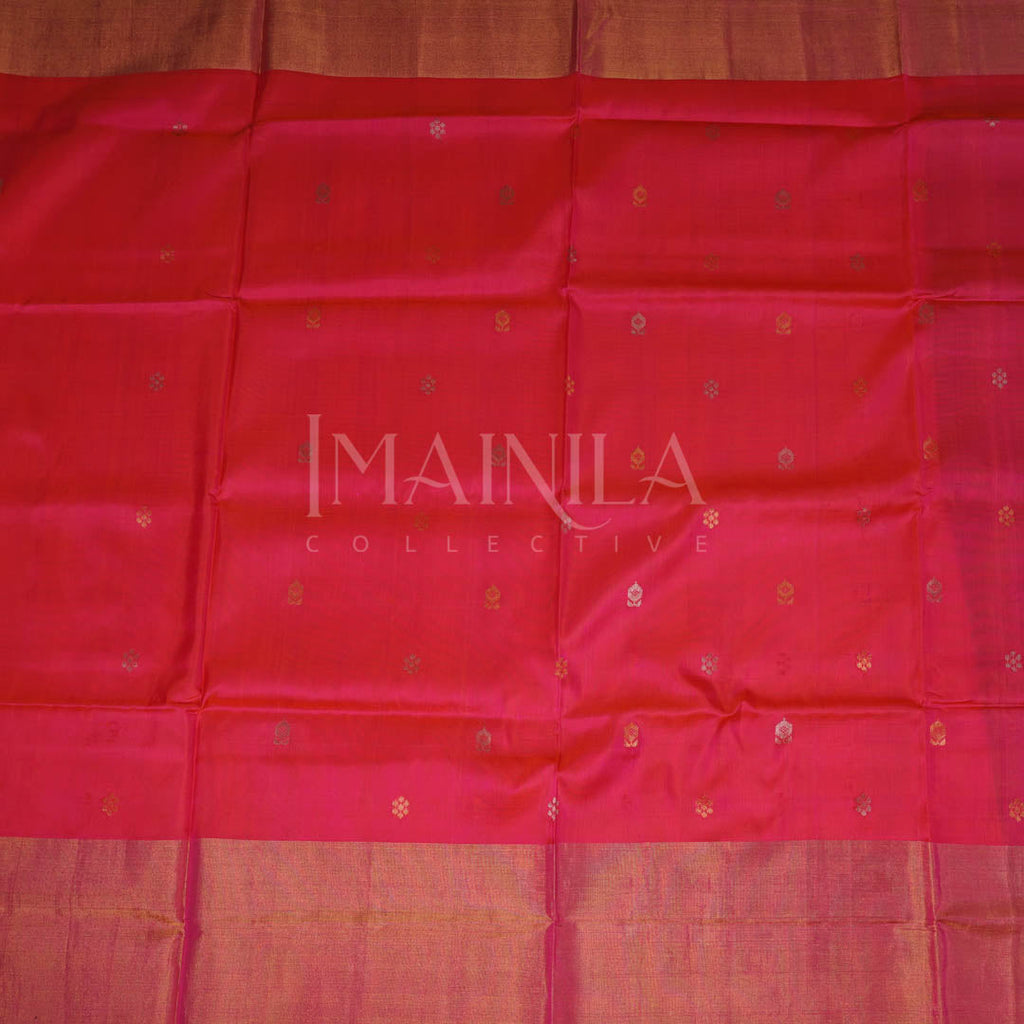 Pink Uppada Soft Silk Saree