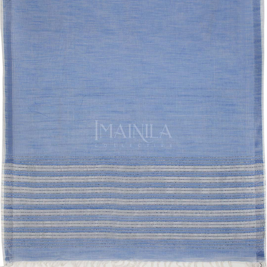 Lavender jute Cotton Saree