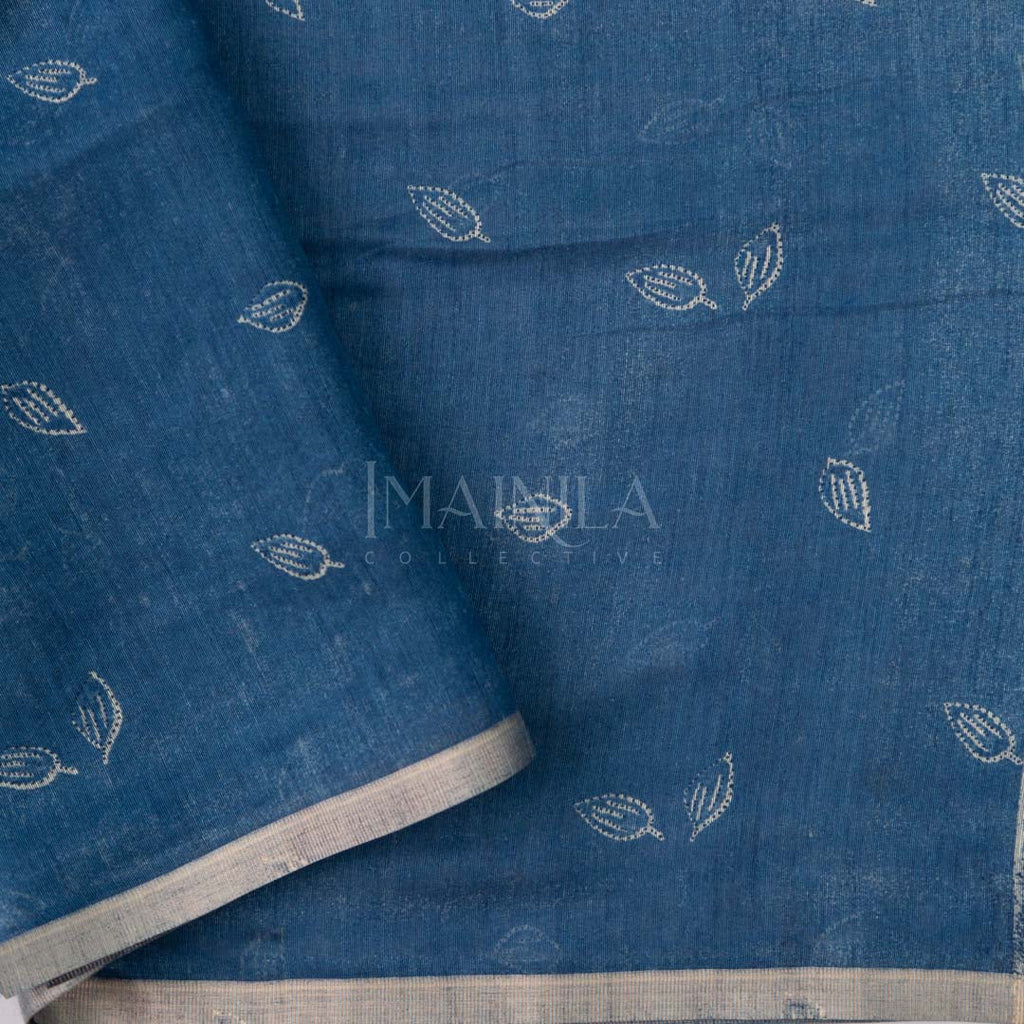 Royal Blue Silk Cotton Saree