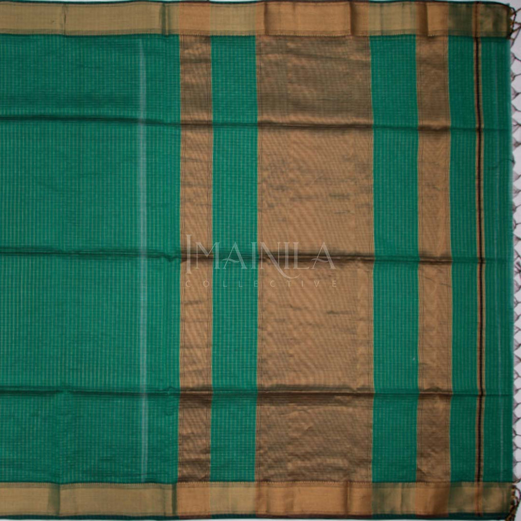 Green Maheshwari Silk Saree