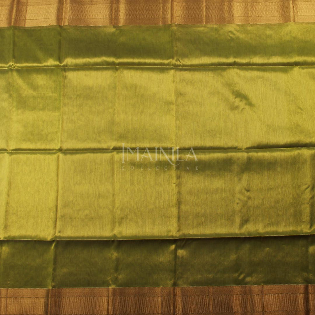 Light Green handloom Tissue Maheshwari Silk Saree