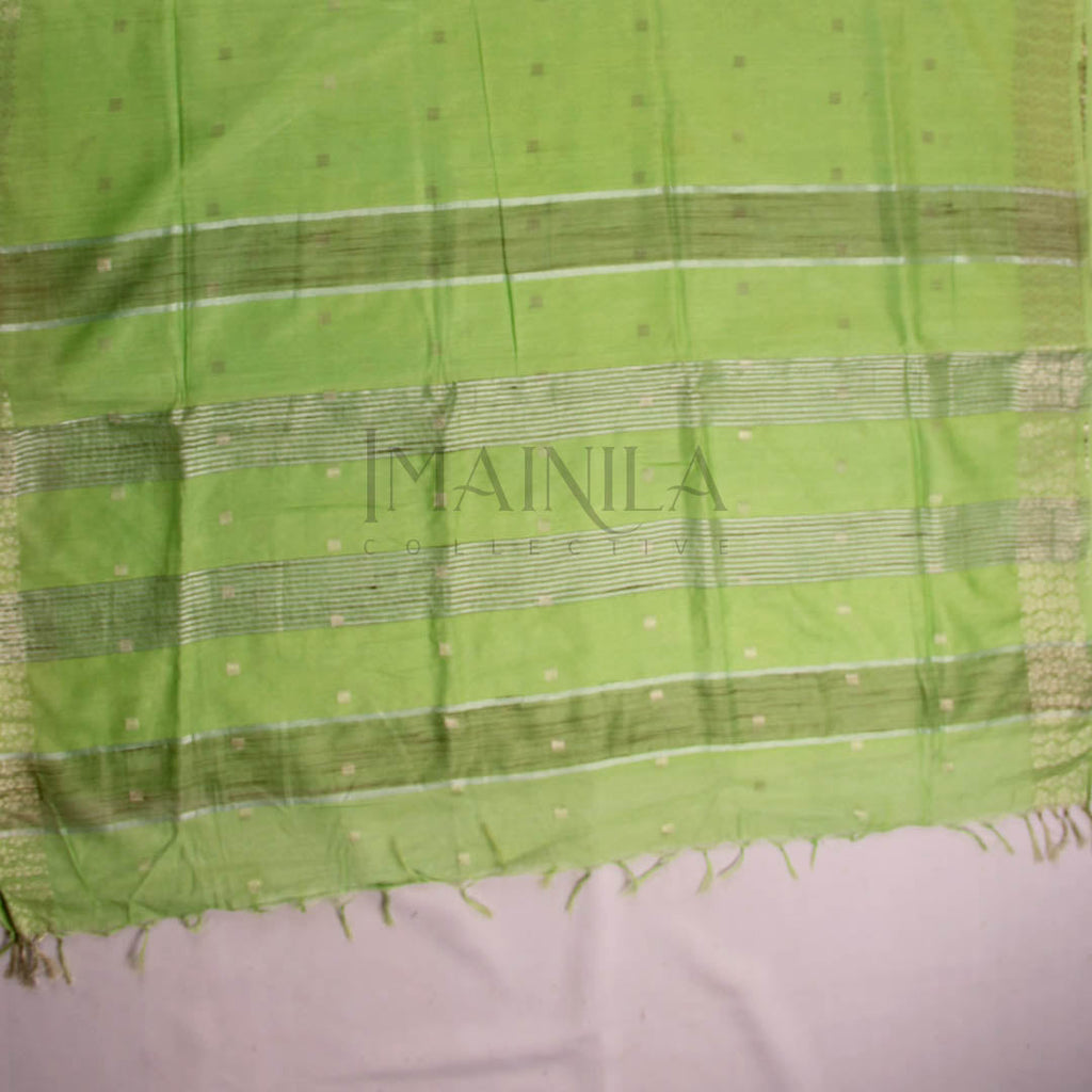 Pista Green Linen Silk Saree